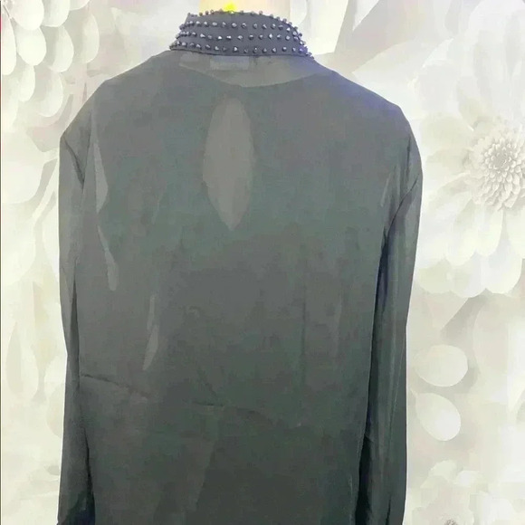 Jaclyn Smith Black Long Sleeve Blouse - Picture 2 of 10